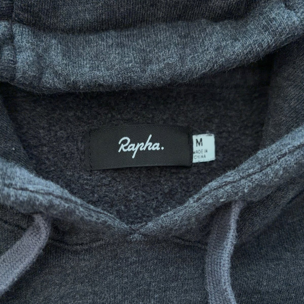 Rapha Men’s Logo Pullover Hoodie - M - Dark Grey - Very Good Used Condition - Pedalling Wears
