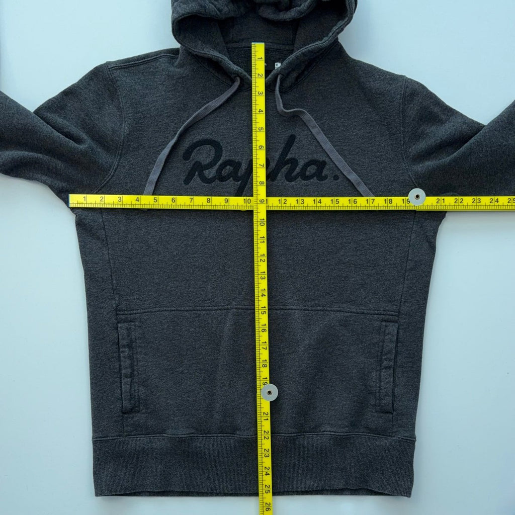 Rapha Men’s Logo Pullover Hoodie - M - Dark Grey - Very Good Used Condition - Pedalling Wears