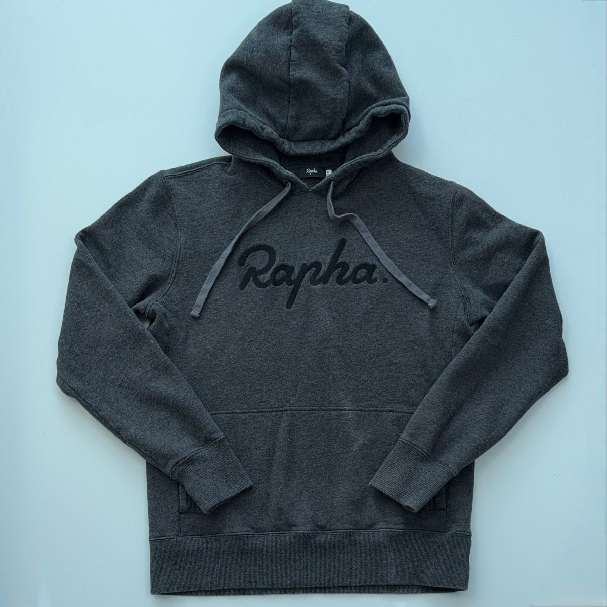 Rapha Men’s Logo Pullover Hoodie - M - Dark Grey - Very Good Used Condition - Pedalling Wears