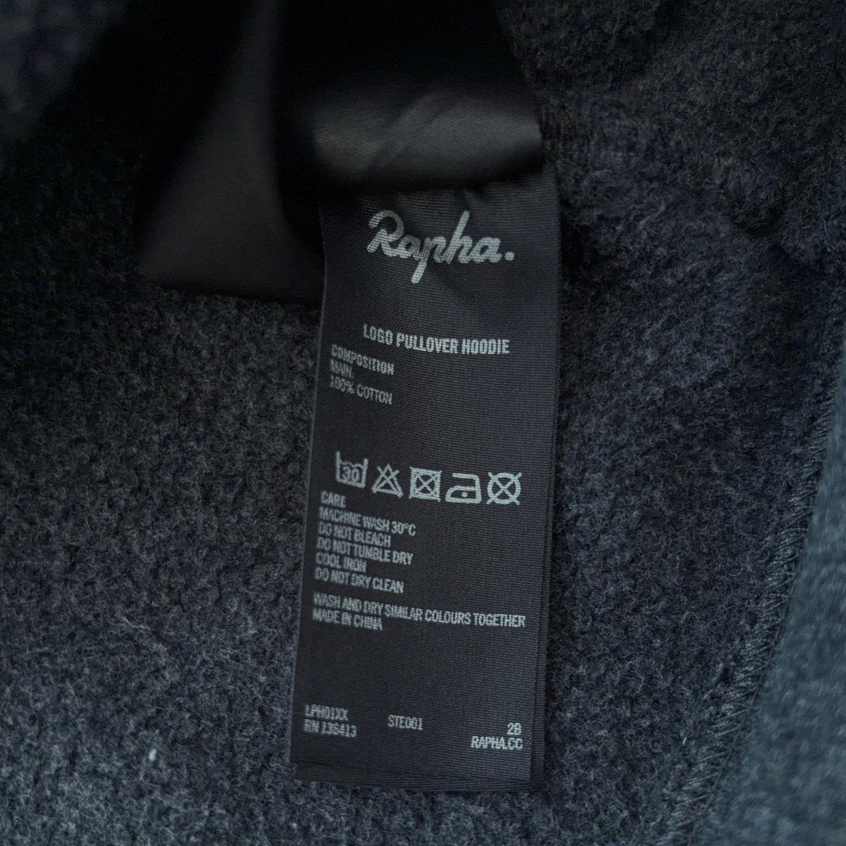 Rapha Men’s Logo Pullover Hoodie - M - Dark Grey - Very Good Used Condition - Pedalling Wears