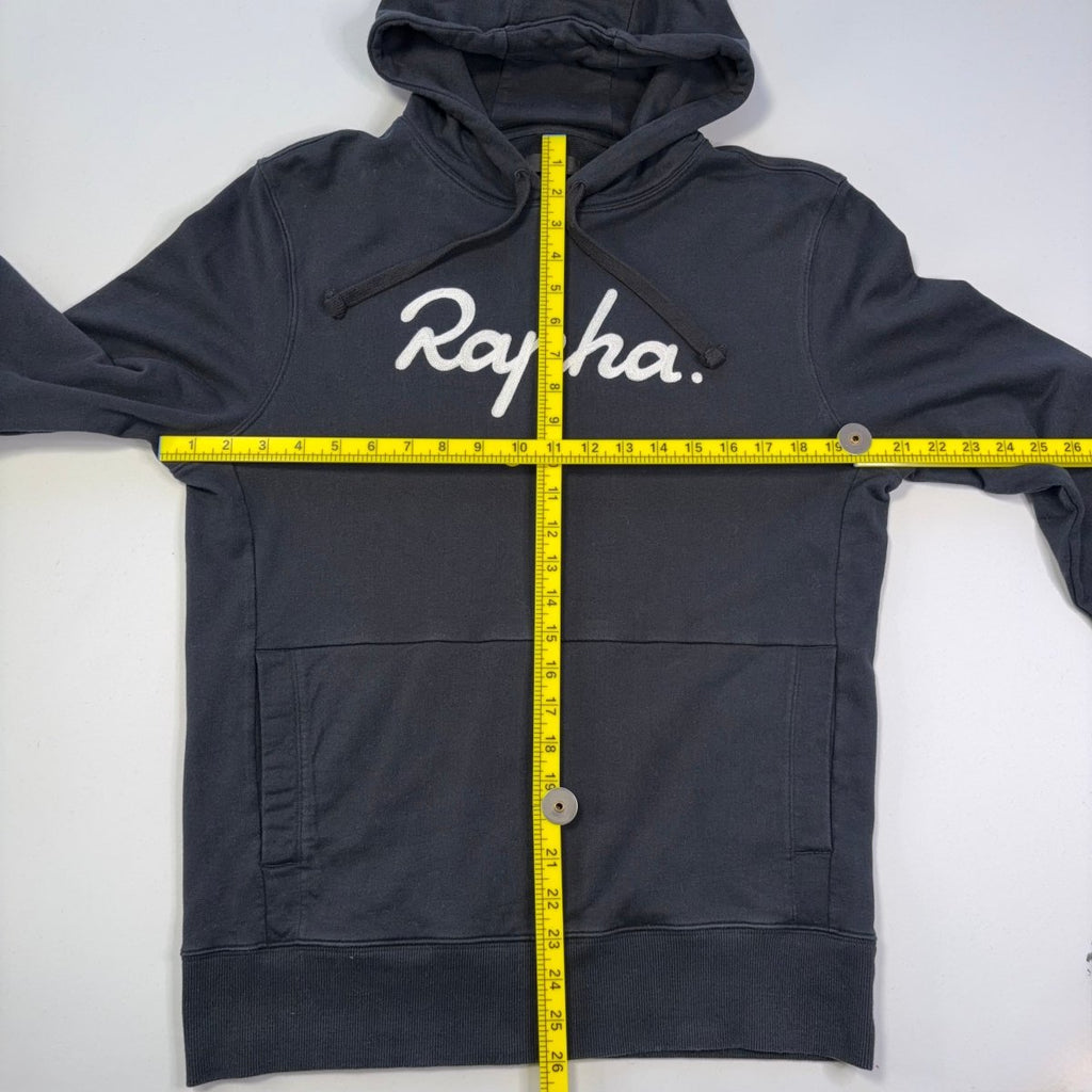 Rapha Men’s Logo Pullover Hoodie - Navy - Very Good Used Condition - Pedalling Wears