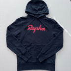 Rapha Men's Logo Pullover Hoodie - S - Navy / Pink - Very Good Used Condition - Pedalling Wears