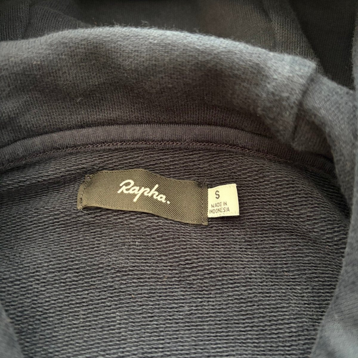 Rapha Men's Logo Pullover Hoodie - S - Navy / Pink - Very Good Used Condition - Pedalling Wears