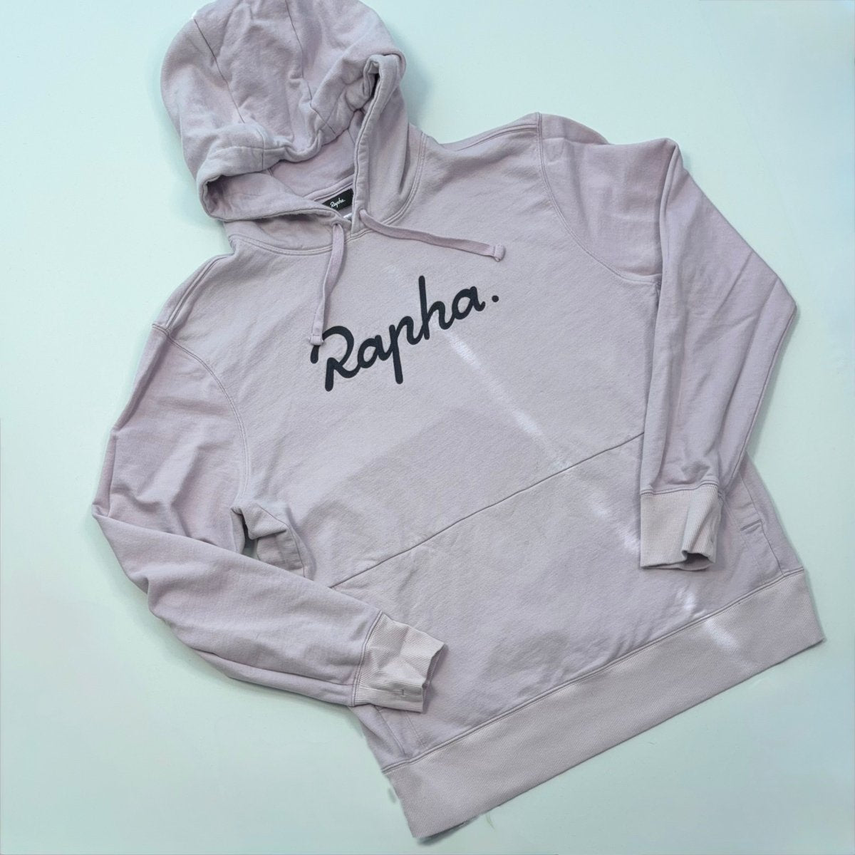 Rapha Men’s Logo Pullover Hoodie - XXL - Lilac - Good Used Condition - Pedalling Wears