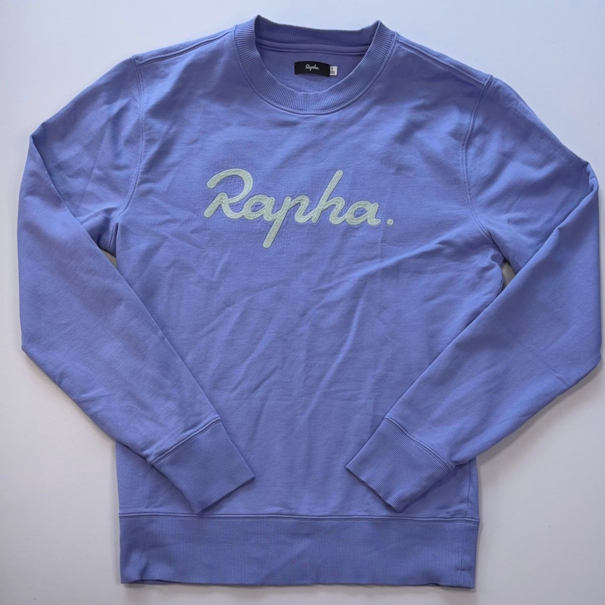 Rapha Men’s Logo Sweatshirt - S - Lilac - Very Good Used Condition - Pedalling Wears