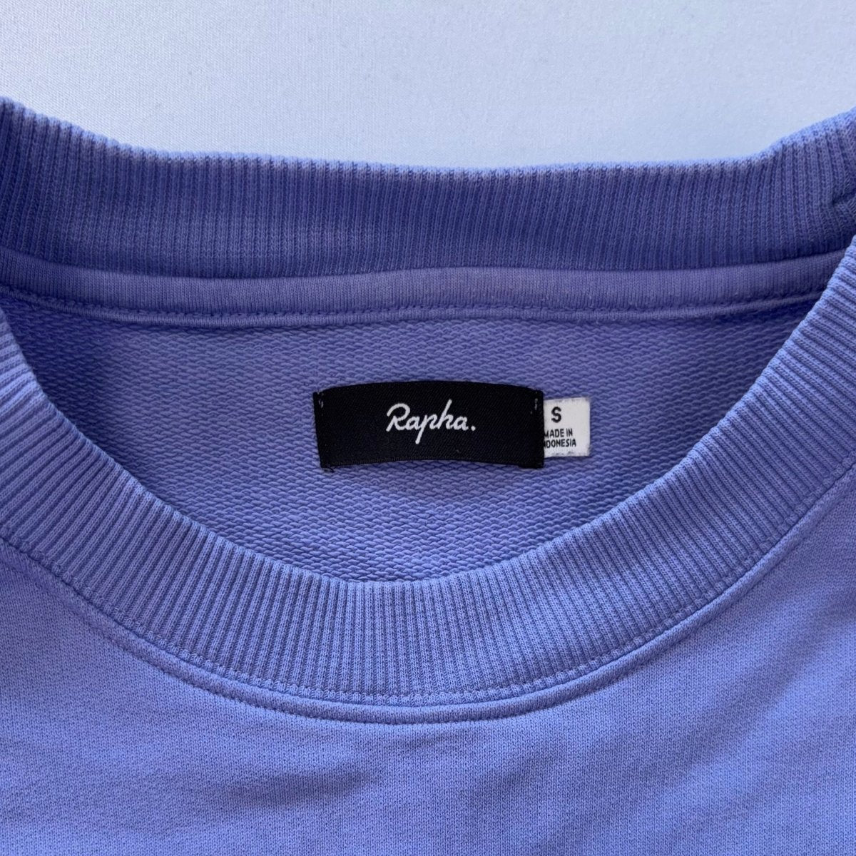 Rapha Men’s Logo Sweatshirt - S - Lilac - Very Good Used Condition - Pedalling Wears