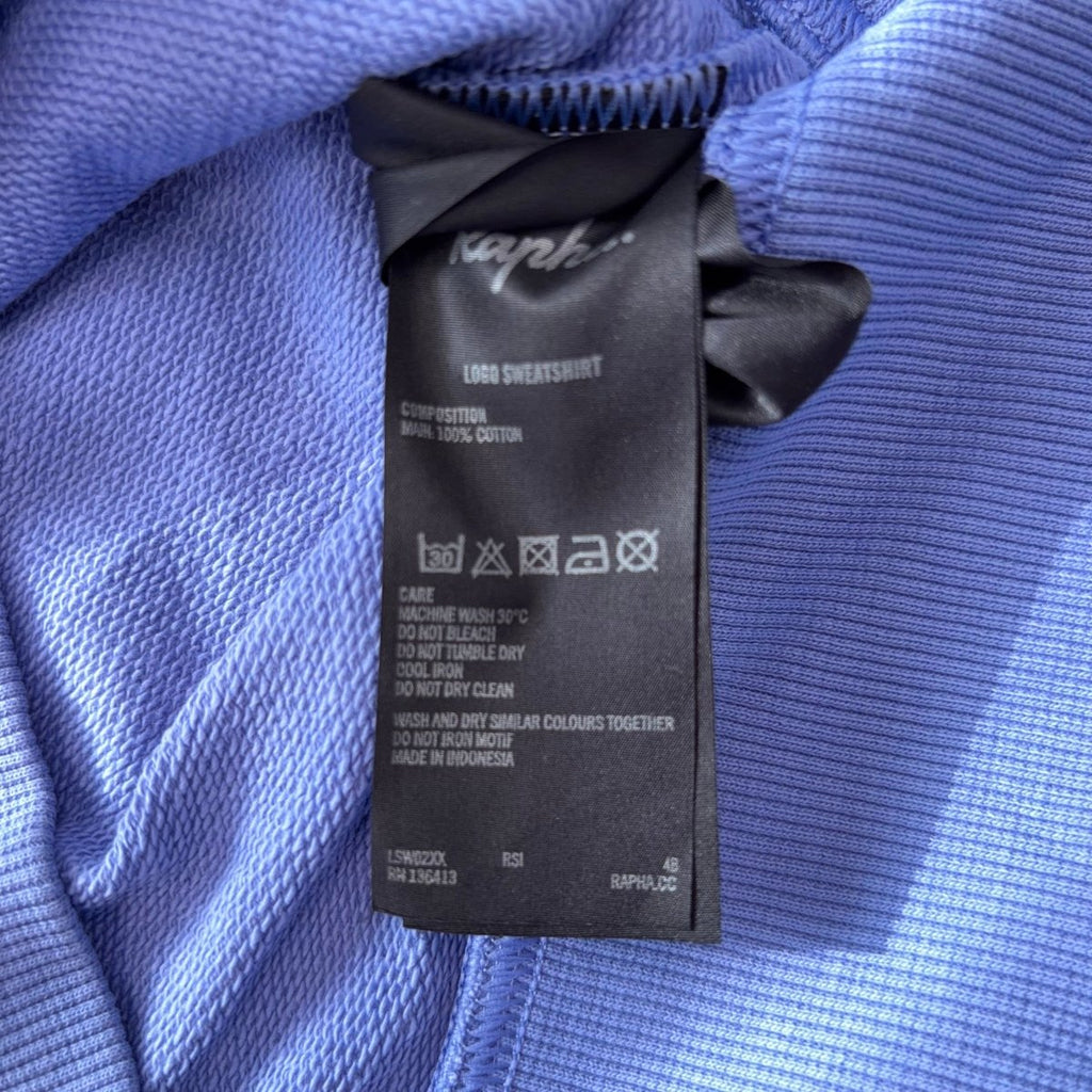 Rapha Men’s Logo Sweatshirt - S - Lilac - Very Good Used Condition - Pedalling Wears