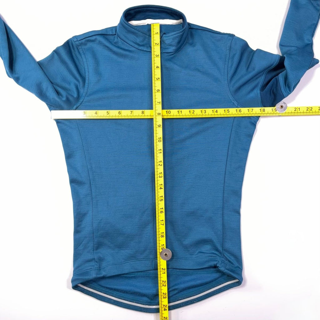Rapha Men’s Long Sleeve Jersey – XS – Petrol Blue – Very Good Used Condition - Pedalling Wears