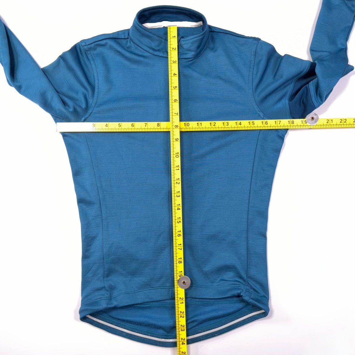 Rapha Men’s Long Sleeve Jersey – XS – Petrol Blue – Very Good Used Condition - Pedalling Wears