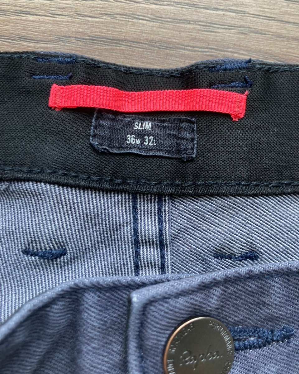 Rapha Men's Premium Denim Slim Cycling Jeans - W36 L32 - Dark Grey - Excellent Condition - Pedalling Wears