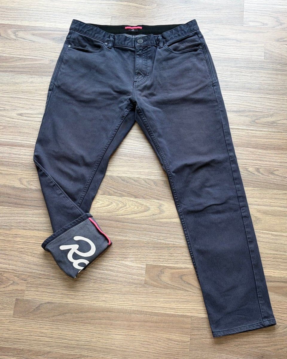 Rapha Men's Premium Denim Slim Cycling Jeans - W36 L32 - Dark Grey - Excellent Condition - Pedalling Wears