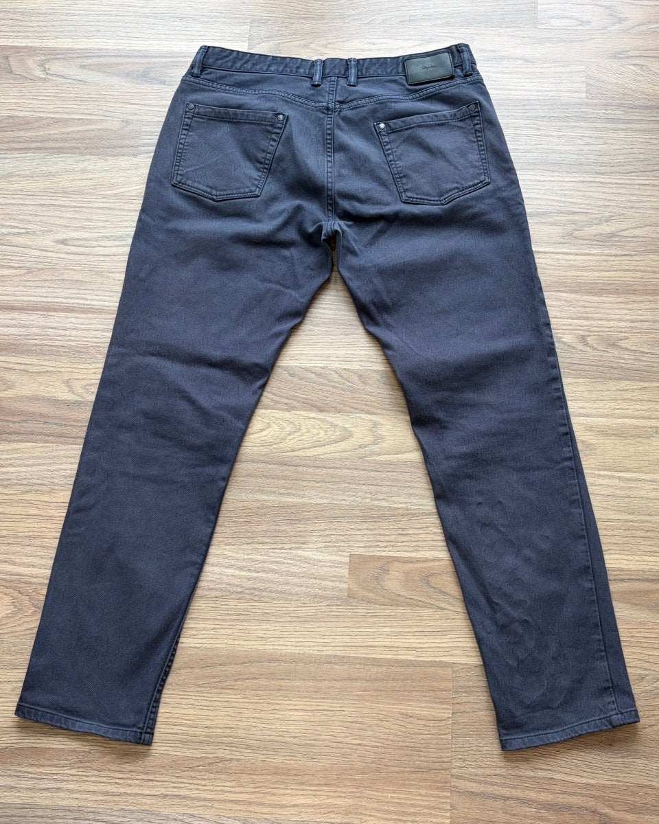 Rapha Men's Premium Denim Slim Cycling Jeans - W36 L32 - Dark Grey - Excellent Condition - Pedalling Wears