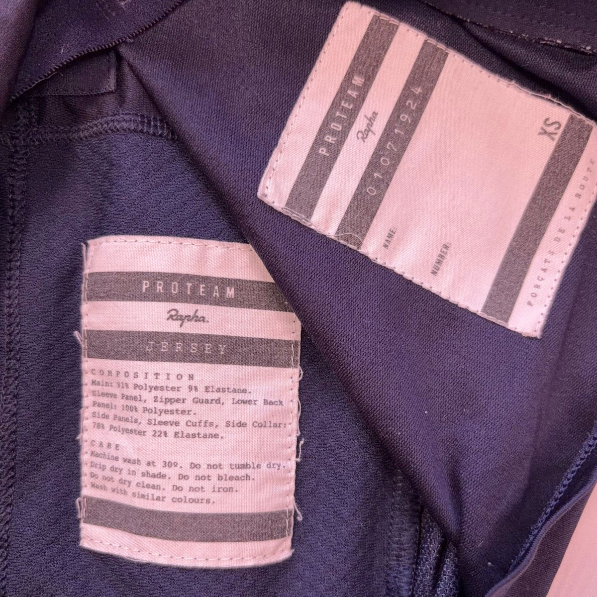 Rapha Men’s Pro Team Jersey – XS – Navy – Very Good Used Condition - Pedalling Wears