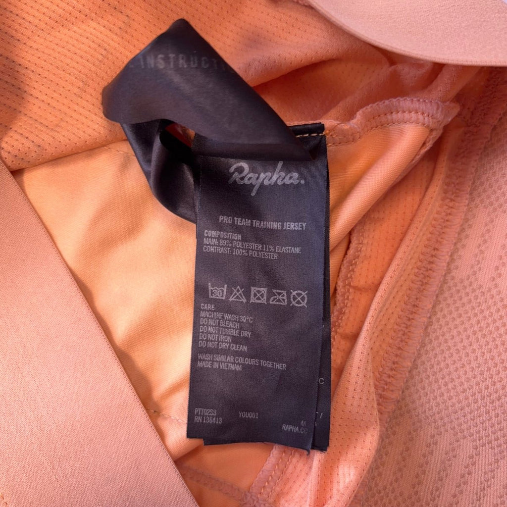 Rapha Men’s Pro Team Training Jersey - S - Peach / Orange - Excellent Used Condition - Pedalling Wears