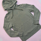 Rapha Men's Script Logo Hoodie - M - Olive Green - Very Good Used Condition - Pedalling Wears
