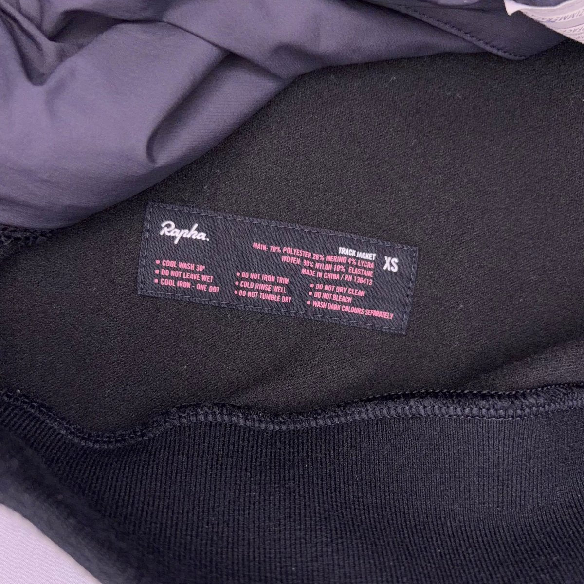 Rapha Men’s Track Jacket - XS - Black / Grey - Excellent Used Condition - Pedalling Wears