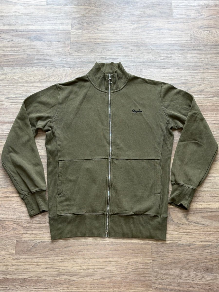 Rapha Men's Zip Up Track Jacket - S - Olive Green - Very Good Condition - Pedalling Wears