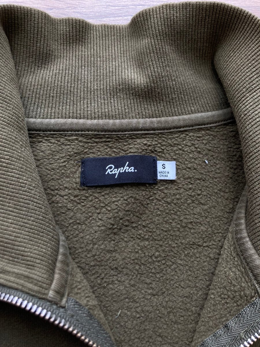 Rapha Men's Zip Up Track Jacket - S - Olive Green - Very Good Condition - Pedalling Wears