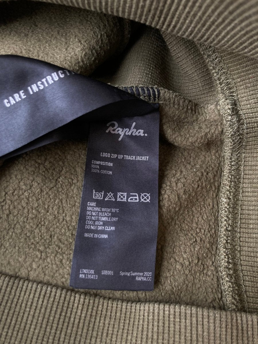 Rapha Men's Zip Up Track Jacket - S - Olive Green - Very Good Condition - Pedalling Wears
