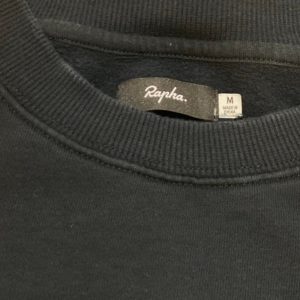 Rapha Script Logo Sweatshirt - M - Black - Very Good Used Condition - Pedalling Wears