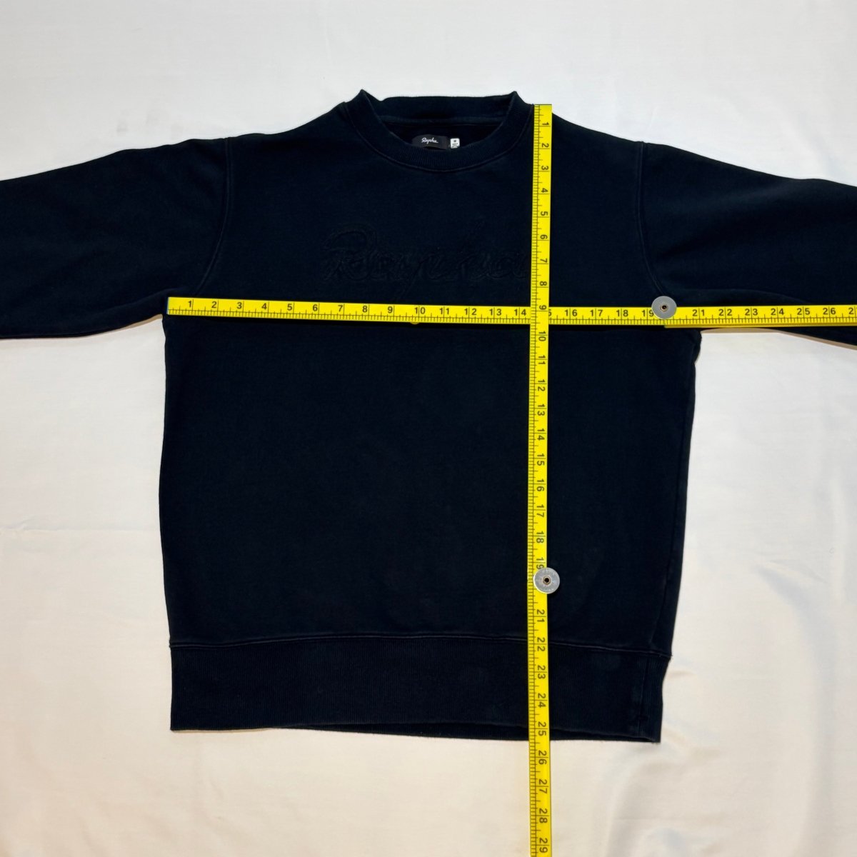 Rapha Script Logo Sweatshirt - M - Black - Very Good Used Condition - Pedalling Wears