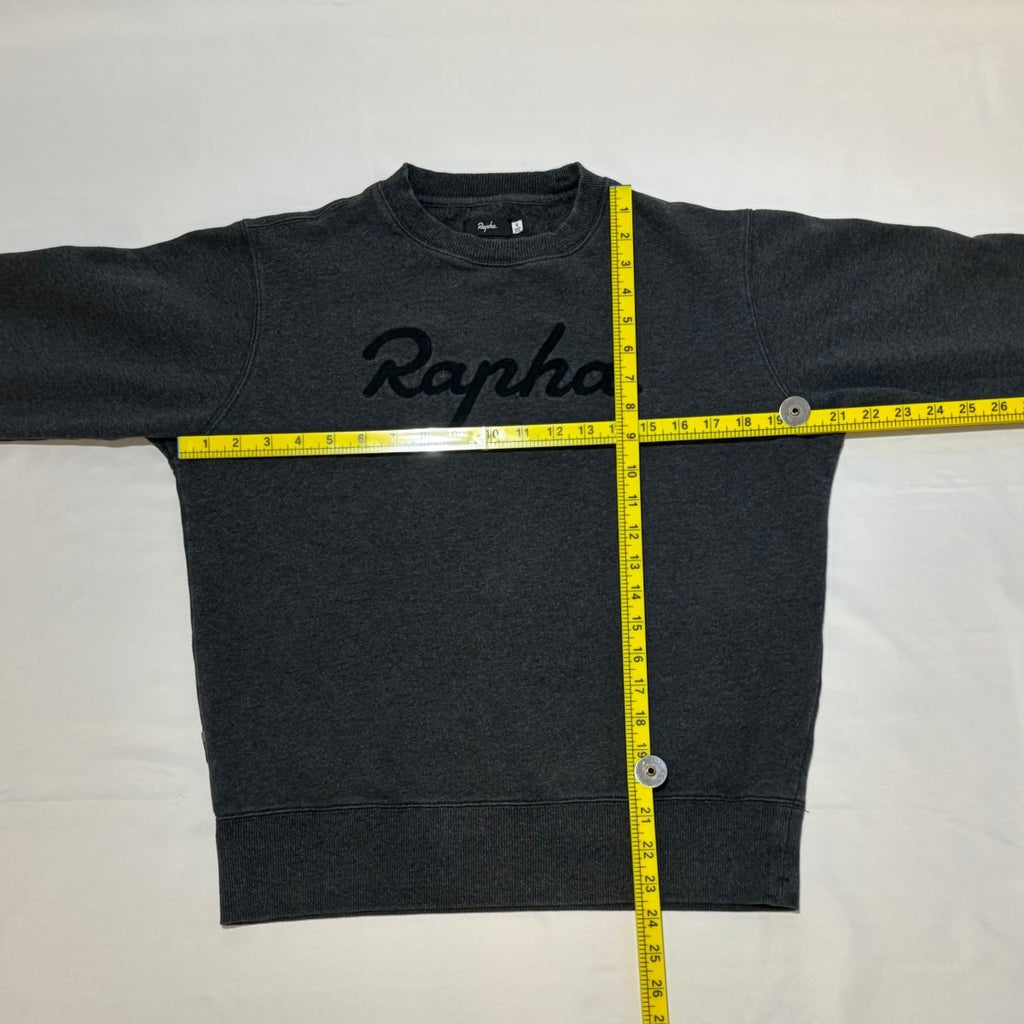 Rapha Script Logo Sweatshirt - S - Dark Grey - Very Good Used Condition - Pedalling Wears