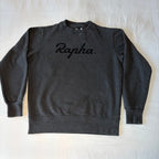 Rapha Script Logo Sweatshirt - S - Dark Grey - Very Good Used Condition - Pedalling Wears