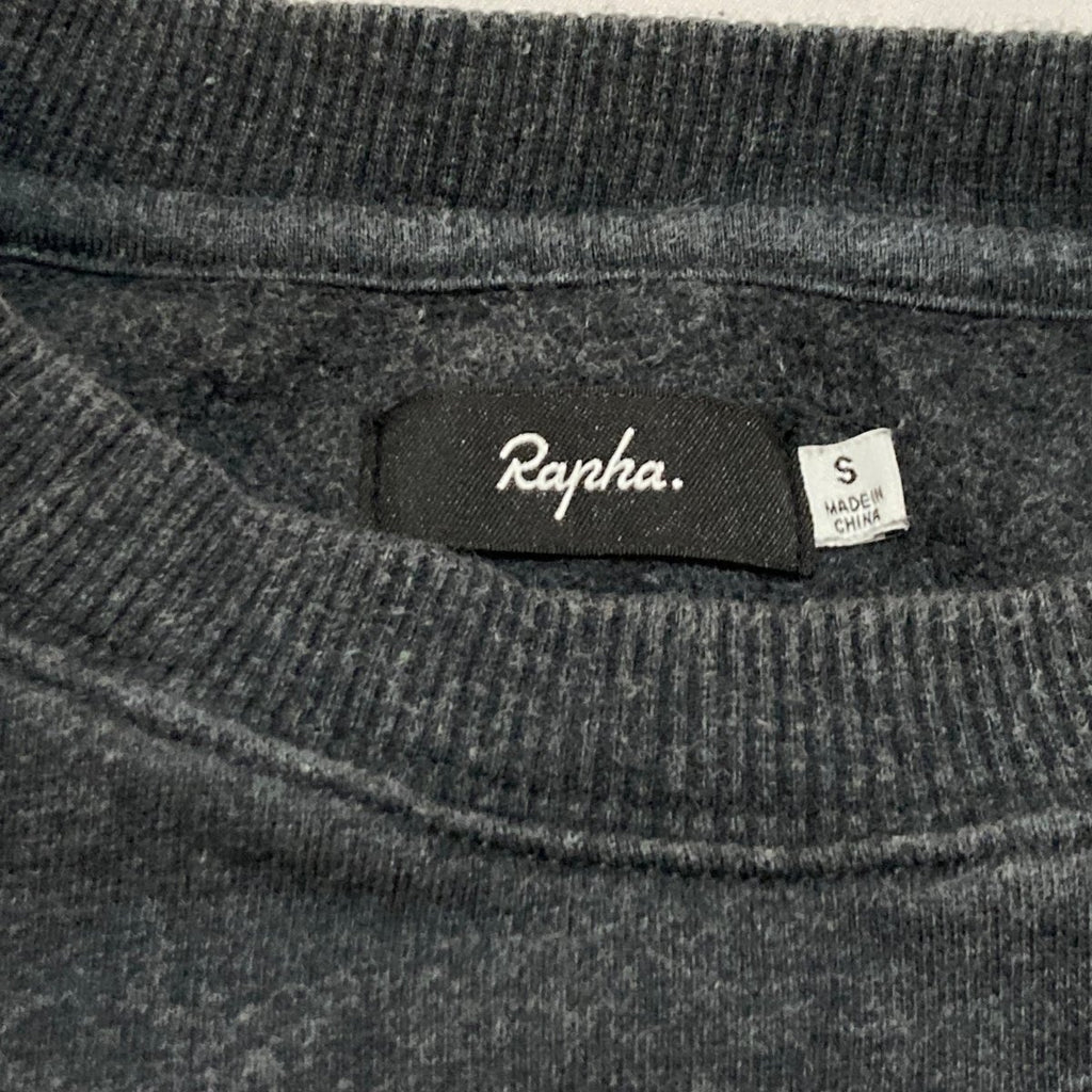 Rapha Script Logo Sweatshirt - S - Dark Grey - Very Good Used Condition - Pedalling Wears