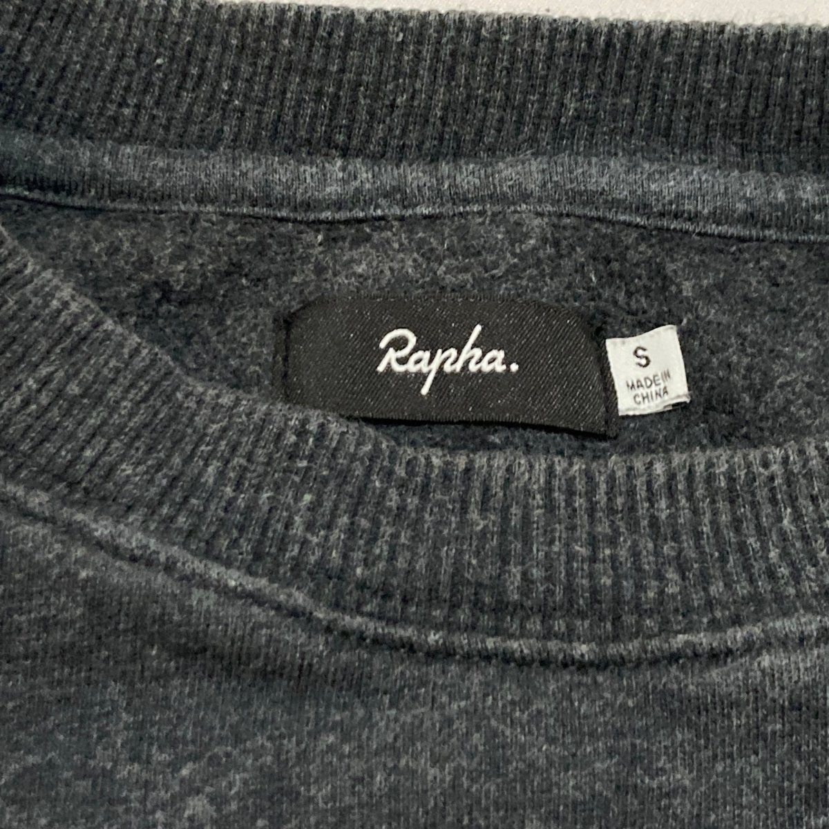 Rapha Script Logo Sweatshirt - S - Dark Grey - Very Good Used Condition - Pedalling Wears