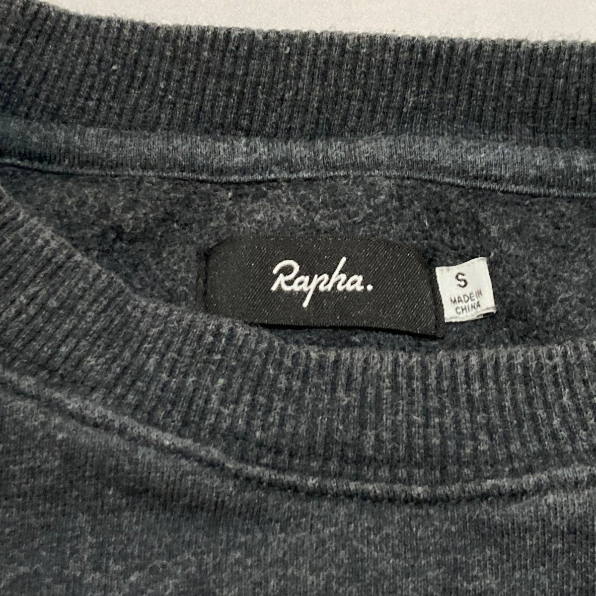 Rapha Script Logo Sweatshirt - S - Dark Grey - Very Good Used Condition - Pedalling Wears