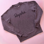 Rapha Script Logo Sweatshirt - S - Grey - Very Good Used Condition - Pedalling Wears
