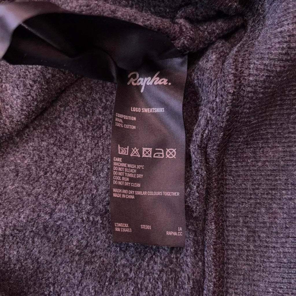 Rapha Script Logo Sweatshirt - S - Grey - Very Good Used Condition - Pedalling Wears