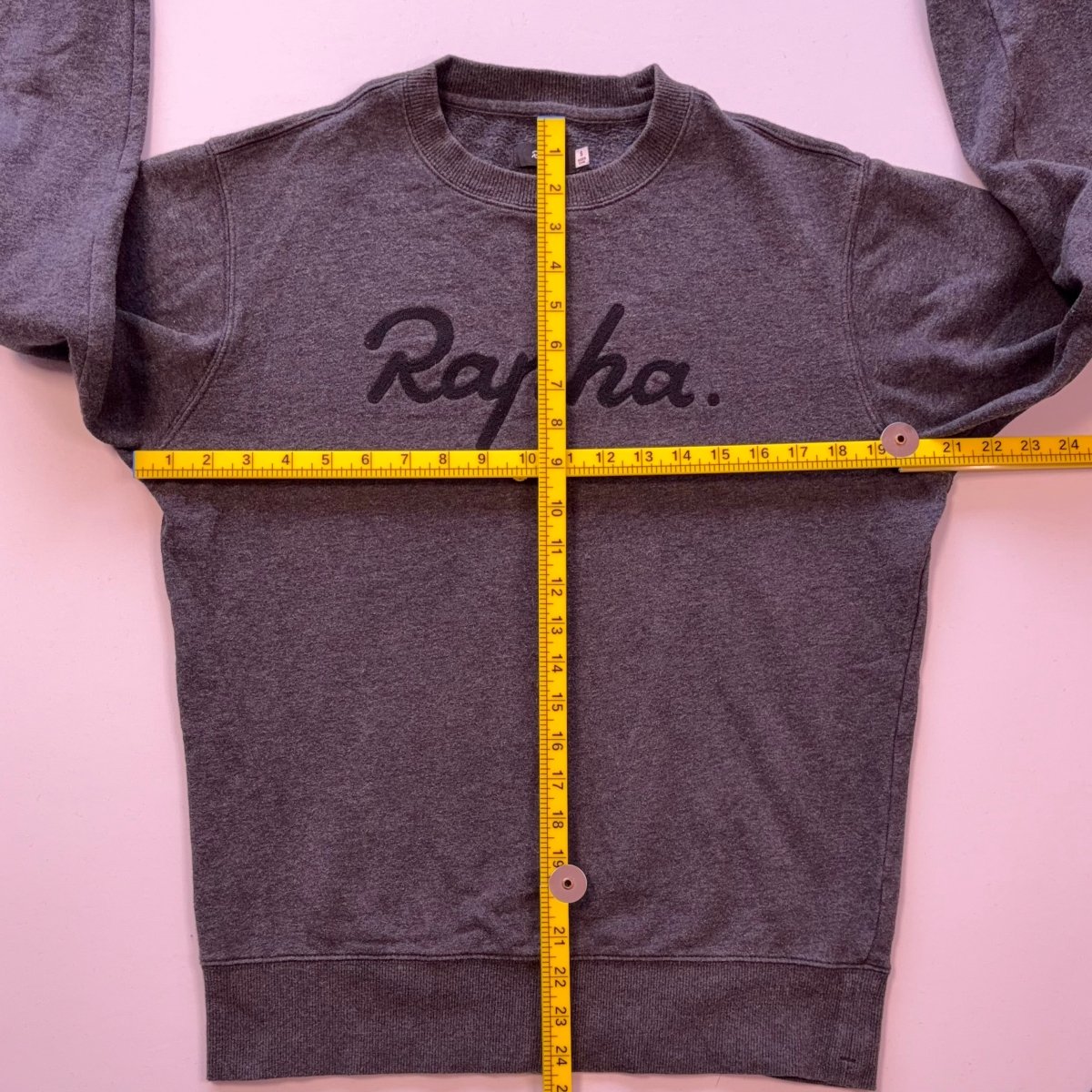 Rapha Script Logo Sweatshirt - S - Grey - Very Good Used Condition - Pedalling Wears