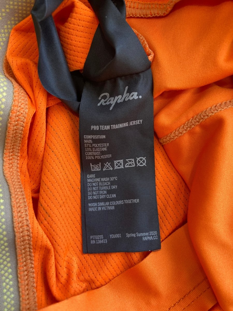 Rapha Training Pro Team Men's Jersey - S - Orange - Excellent Condition - Pedalling Wears