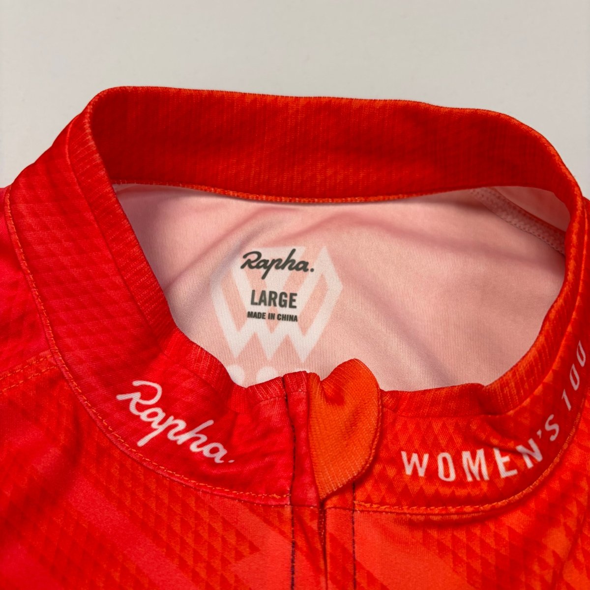 Rapha Women's 100 Edition Jersey - L - Red / Orange Gradient - Excellent Used Condition - Pedalling Wears