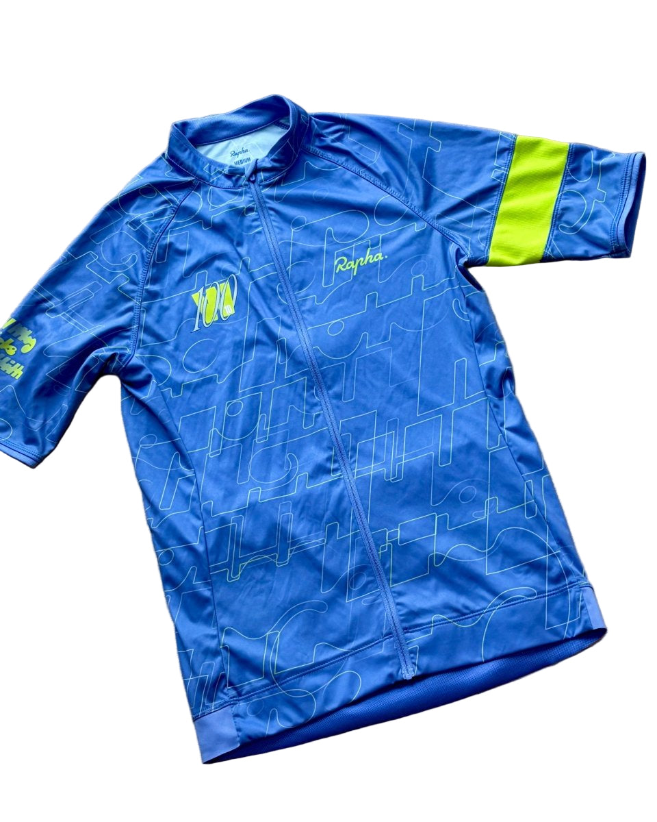 Rapha Women’s 100 Edition Jersey - M - Blue - Excellent Condition - Pedalling Wears