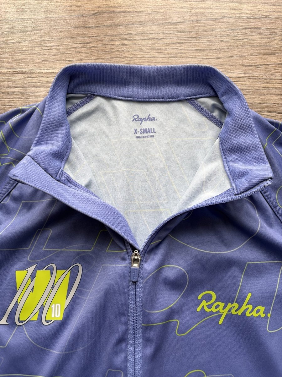 Rapha Women’s 100 Edition Jersey - XS - Blue - Excellent Condition - Pedalling Wears