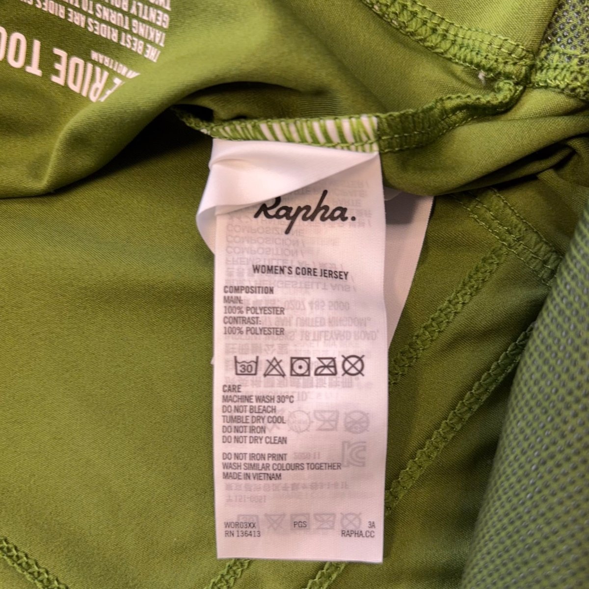 Rapha Women's Core Jersey - M - Olive Green - Excellent Used Condition - Pedalling Wears