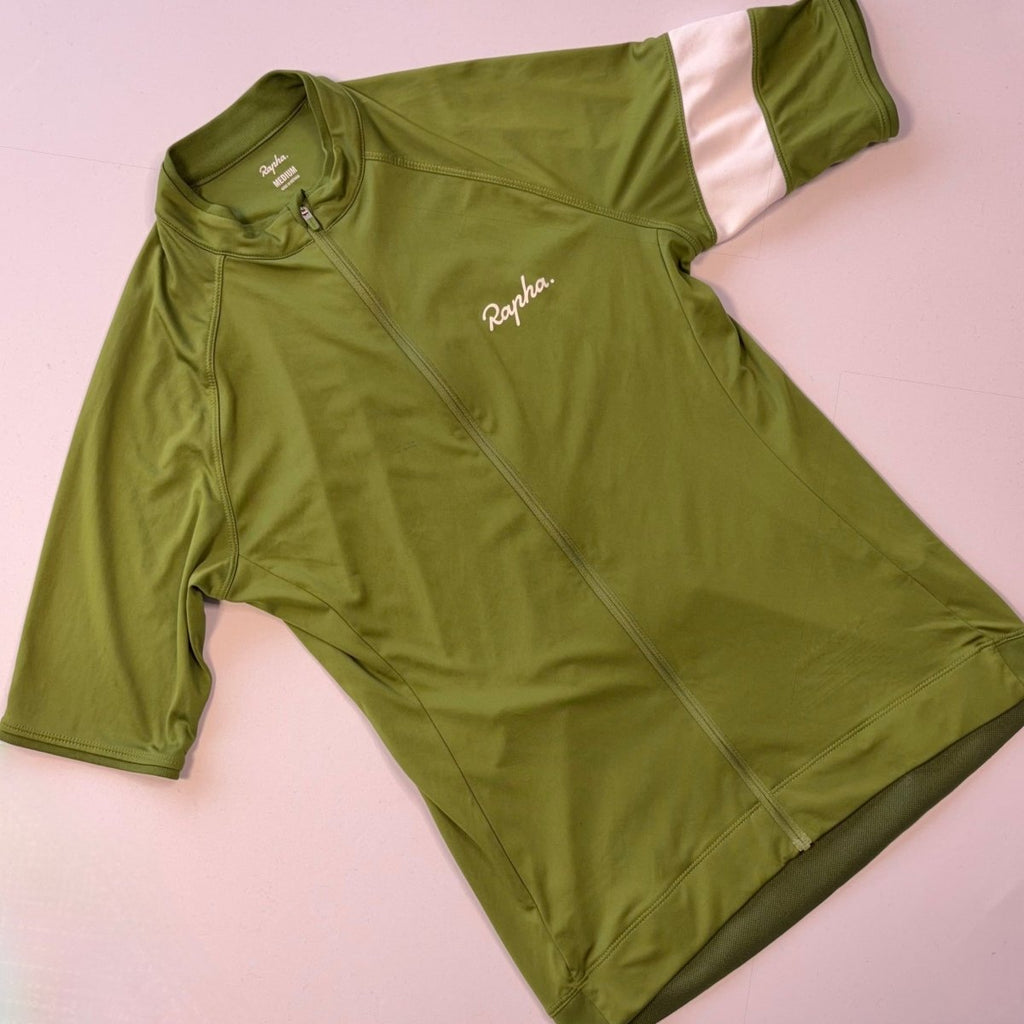 Rapha Women's Core Jersey - M - Olive Green - Excellent Used Condition - Pedalling Wears