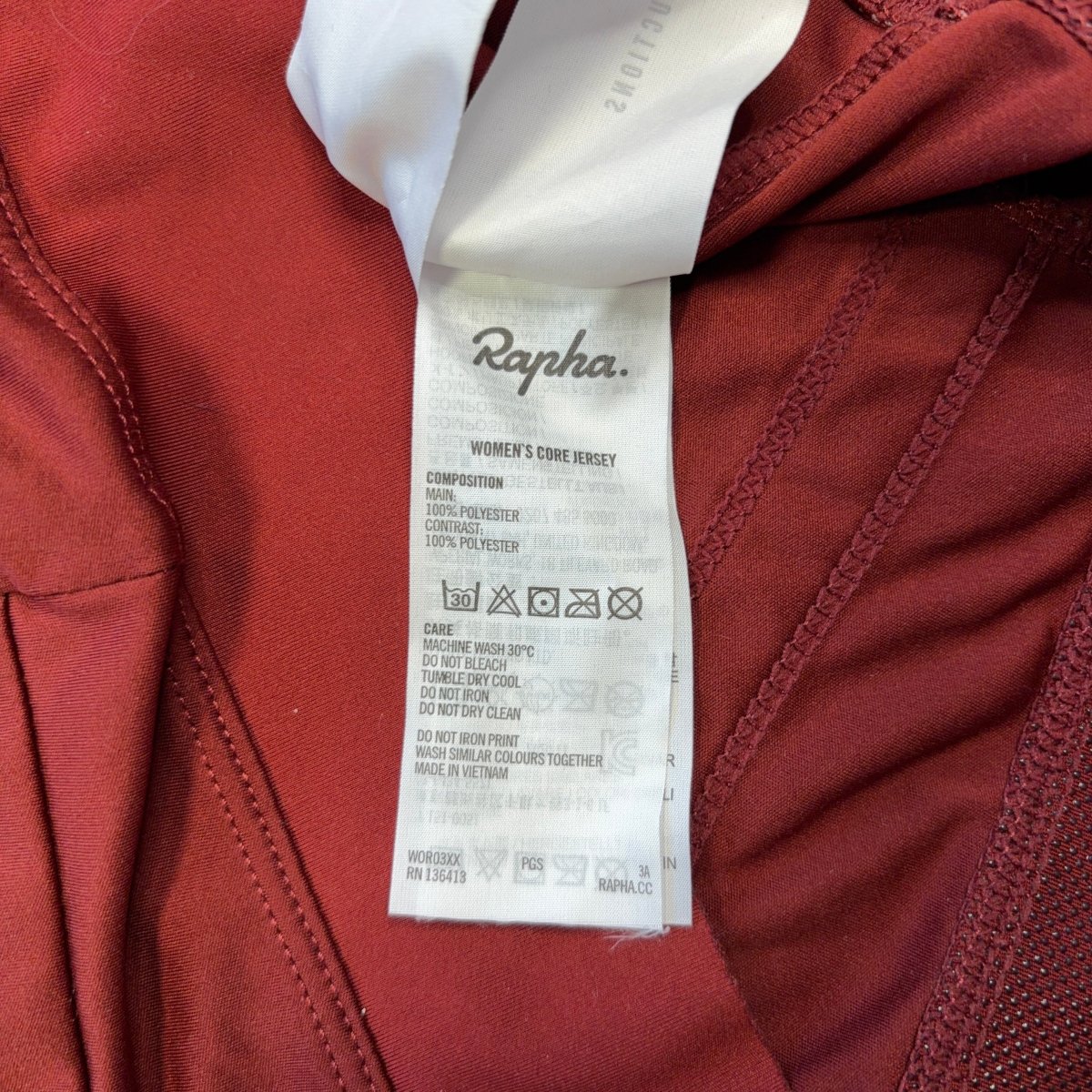 Rapha Women’s Core Jersey - S - Burgundy - Very Good Used Condition - Pedalling Wears