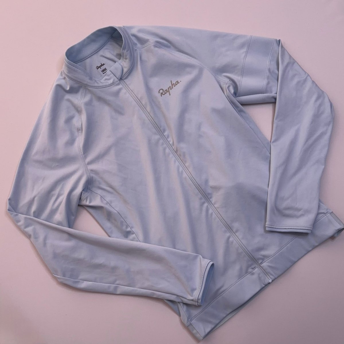 Rapha Women's Core Long Sleeve Jersey - L - Pale Blue - Excellent Used Condition - Pedalling Wears