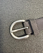 Rapha Women's Leather & Woven Belt - XS (24 - 28") - Grey / Orange - Excellent Used Condition - Pedalling Wears