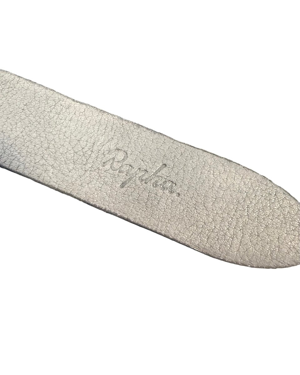 Rapha Women's Leather & Woven Belt - XS (24 - 28") - Grey / Orange - Excellent Used Condition - Pedalling Wears