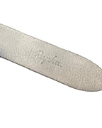 Rapha Women's Leather & Woven Belt - XS (24 - 28") - Grey / Orange - Excellent Used Condition - Pedalling Wears