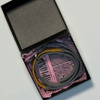 Rapha Women's Leather & Woven Belt - XS (24 - 28") - Grey / Orange - Excellent Used Condition - Pedalling Wears