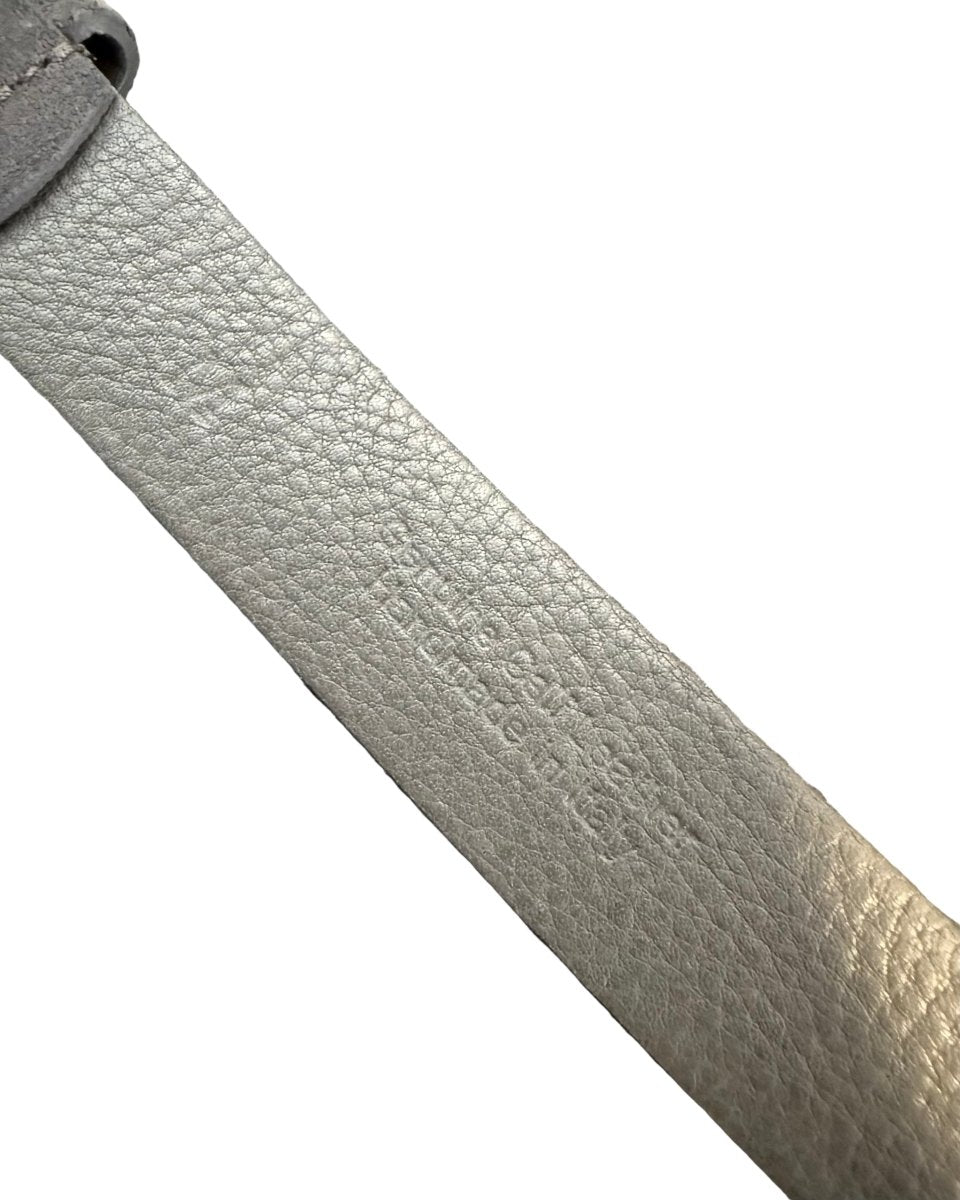 Rapha Women's Leather & Woven Belt - XS (24 - 28") - Grey / Orange - Excellent Used Condition - Pedalling Wears