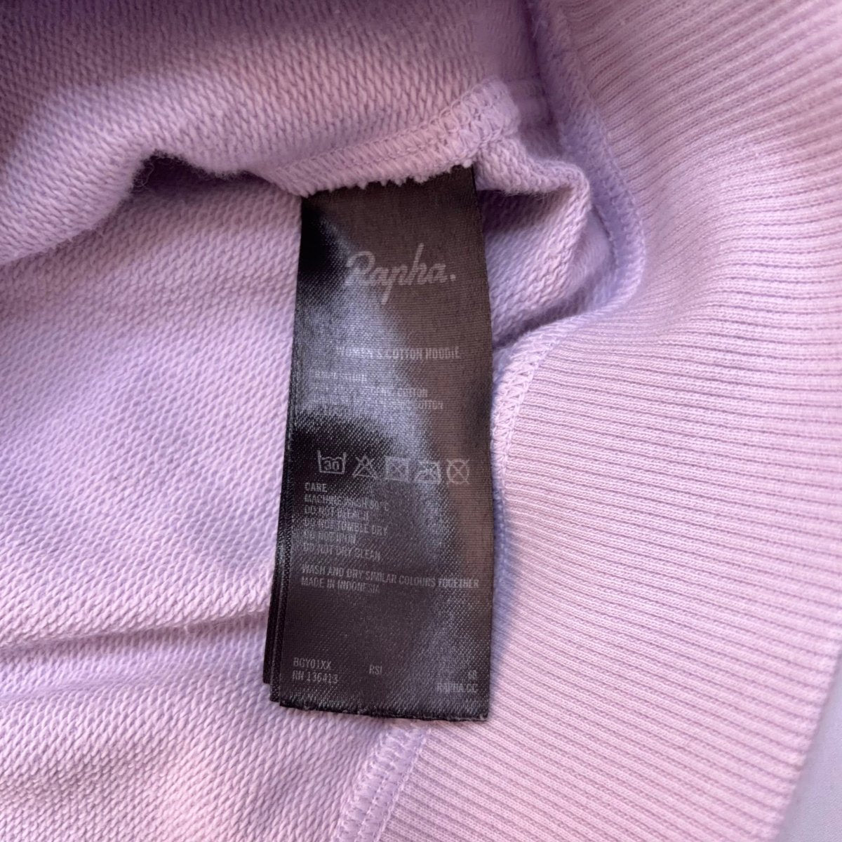 Rapha Women's Logo Pullover Hoodie - M - Lilac - Very Good Used Condition - Pedalling Wears