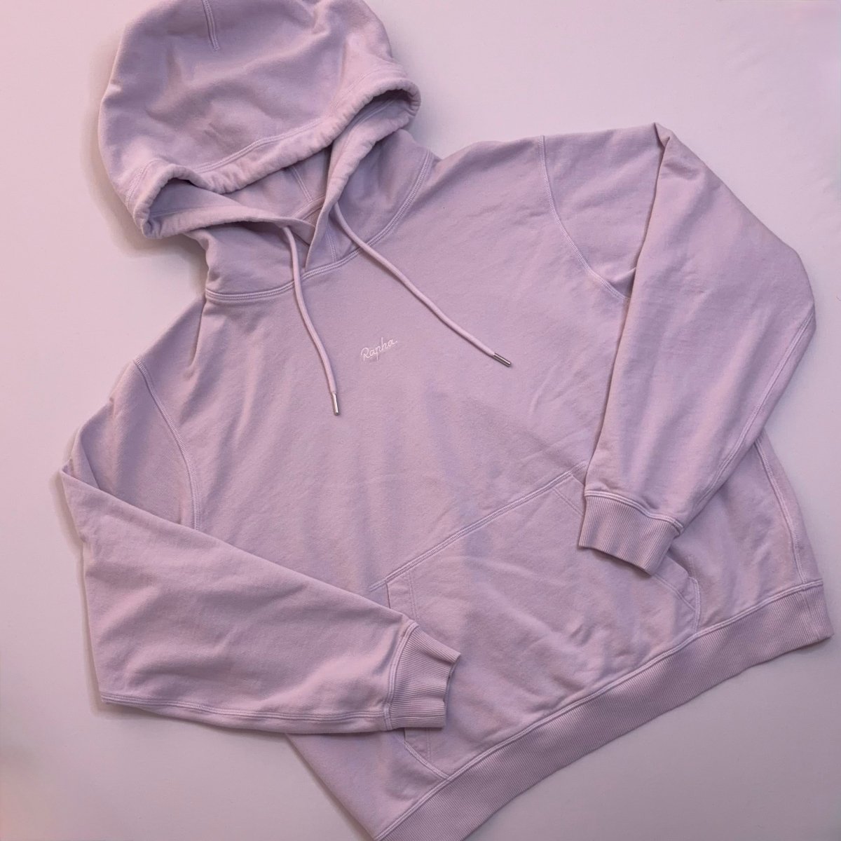 Rapha Women's Logo Pullover Hoodie - M - Lilac - Very Good Used Condition - Pedalling Wears
