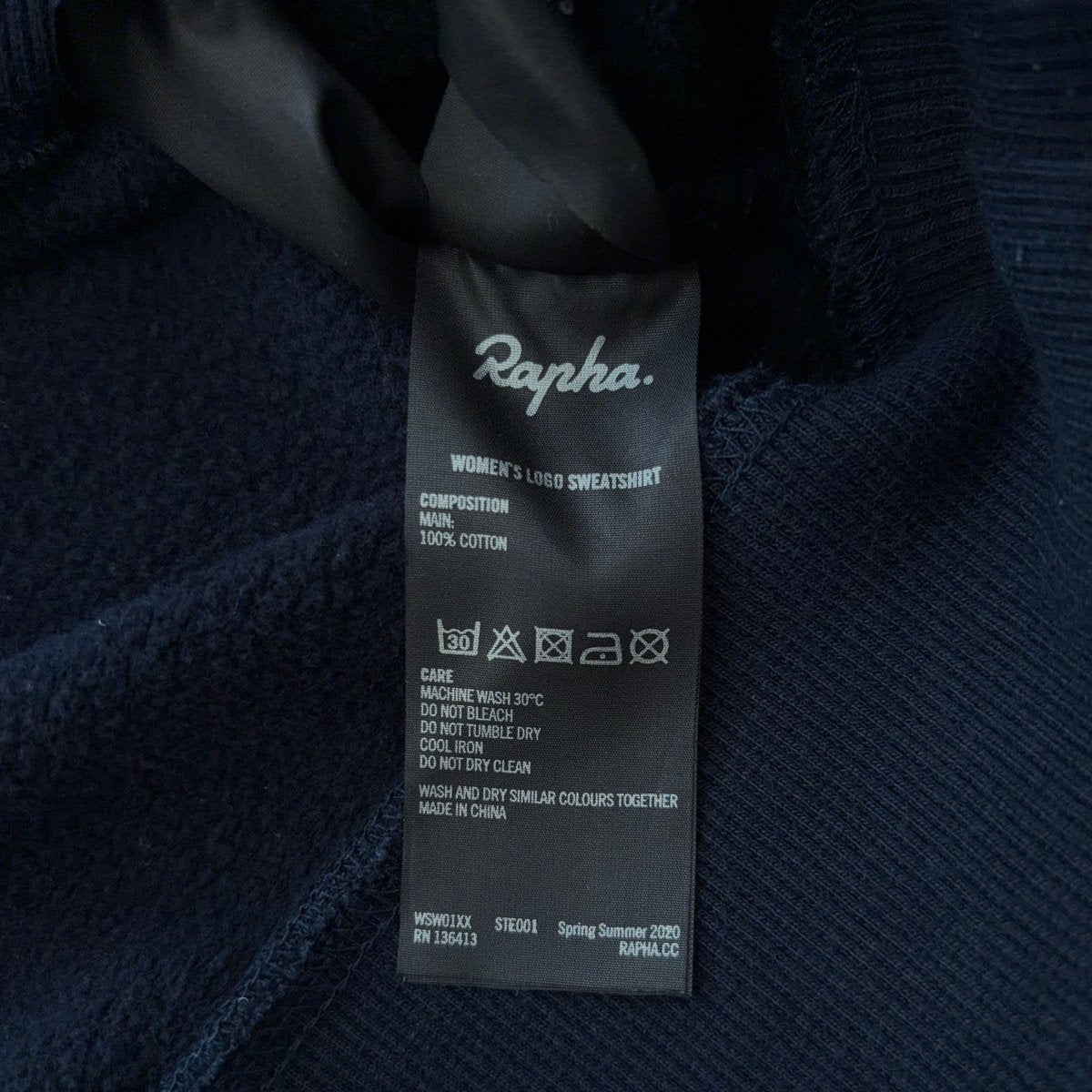 Rapha Women’s Logo Sweatshirt - M - Navy - Very Good Used Condition - Pedalling Wears