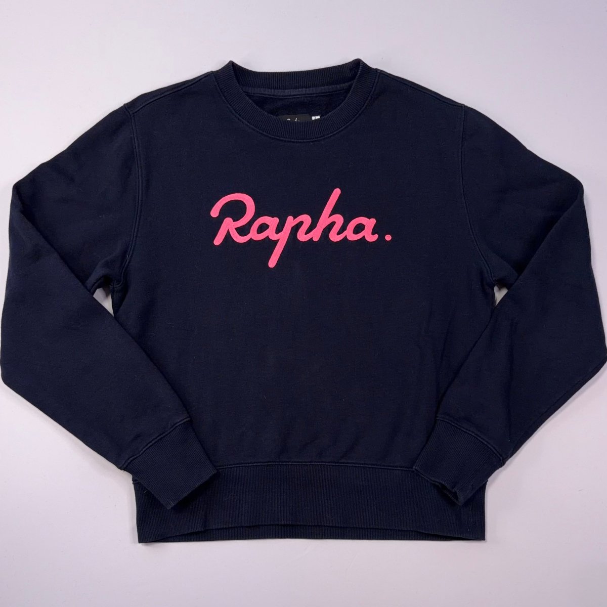 Rapha Women’s Logo Sweatshirt – S – Navy Blue – Very Good Used Condition - Pedalling Wears